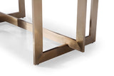 Pike Modern Black Ash & Brass Dining Table
