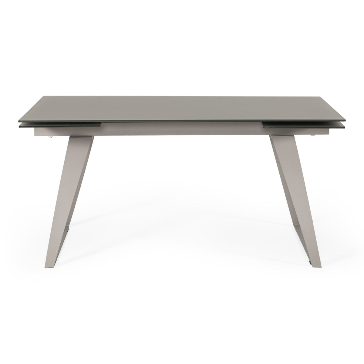 Pittson Modern Extendable Grey Glass Dining Table
