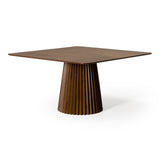 Platte Mid-Century Modern Walnut Square Dining Table