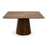 Platte Mid-Century Modern Walnut Square Dining Table