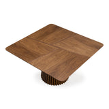 Platte Mid-Century Modern Walnut Square Dining Table