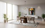 Platte Mid-Century Modern Walnut Square Dining Table