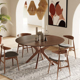 Prospect Modern Round 59" Walnut Dining Table