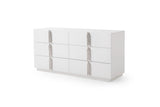Token Modern White + Stainless Steel Bedroom Set