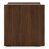 Rado Modern Walnut & Stucco Nightstand