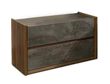 Rado Modern Walnut & Volcanic Slate Bedroom set