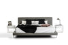 Eastern King Ramona Modern Grey Leather Bed
