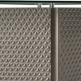 Raphael Modern Glass + Silver Dining Table