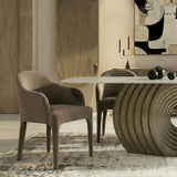 Reedy Modern Brown Fabric Dining Chair
