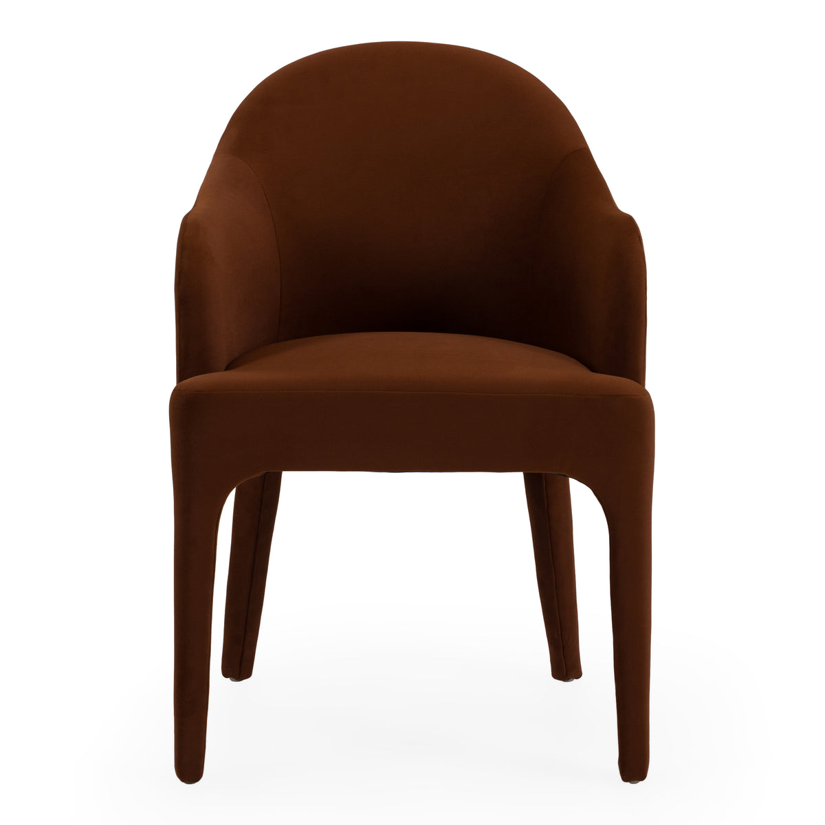 Reedy Modern Rust Velvet Dining Chair