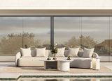 Tabarca Outdoor Beige Fabric Sectional Sofa