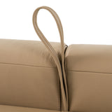 Revers Italian Modern Desert Leather Queen Sofa bed