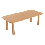 Rhea Modern 87" Natural Acacia Rectangular Dining Table