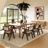 Rhea Modern 87" Natural Acacia Rectangular Dining Table