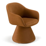 Risa Modern Rust Fabric Swivel Dining Chair