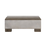 Delaware Modern Concrete & Acacia Square Coffee Table