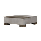  Mielcasa | Grey Modrest Delaware Modern Concrete & Acacia Square Coffee Table | SKU VGLBRIVI-CF85-01 | MPN: 76131 | Free Delivery & Free Return