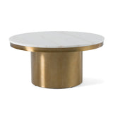 Rocky Glam White & Gold Coffee Table