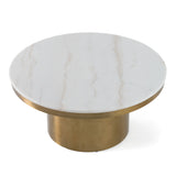 Rocky Glam White & Gold Coffee Table