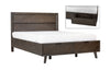  Mielcasa | Brown Modrest Roger Queen Mid century Acacia Bed | SKU VGWDROGER-BRN-BED-Q | MPN: 77750 | Free Delivery & Free Return