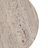 Roma Modern Faux Travertine Round End Table