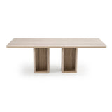 Roma Modern Travertine Rectangular Dining Table