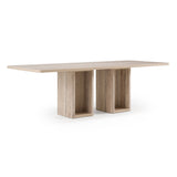 Roma Modern Travertine Rectangular Dining Table