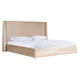Roma Modern Taupe Microfiber Upholstered Bed