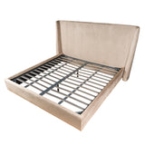 Roma Modern Taupe Microfiber Upholstered Bed