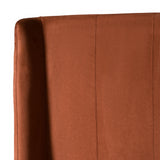 Roma Modern Burnt Orange Microfiber Upholstered Bed