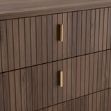 Roma Modern Walnut + Gold Dresser
