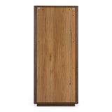 Roma Modern Walnut + Gold Bookcase