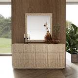 Harris + Roma Modern Brown Fabric + Faux Travertine 4-Piece Bedroom Set