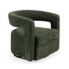 Ryan Modern Olive Green Fabric Swivel Accent Chair