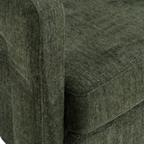Ryan Modern Olive Green Fabric Swivel Accent Chair