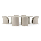 Anchor Outdoor Grey Olefin + Stone 7-Piece Dining Set