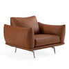 Saint Tropez Modern Italian Cognac Leather Accent Chair