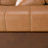 Sandstone Modern Brown Leather Electric Recliner Chair