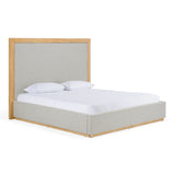 Santa Barbara Modern Grey Fabric + Natural Bedroom Set