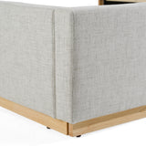 Santa Barbara Modern Grey Fabric + Natural Bedroom Set