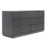 Santa Barbara + Santa Monica Modern Grey Fabric + Grey Wash Bedroom Set