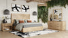 Santa Monica Modern Natural Oak Square Mirror