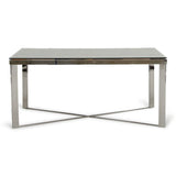 Santiago Modern Rectangular Wood Mosaic Dining Table