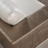Cordova Modern Bronze & White Leather Sofa Set
