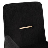 Scahill Modern Black Fabric Dining Chair