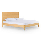 Seattle Modern Natural Oak Bed
