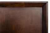 Shane Queen Modern Acacia & Brass Bed