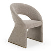 Sheena Modern Tan Fabric + Brass Dining Chair