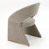 Sheena Modern Tan Fabric + Brass Dining Chair