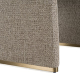 Sheena Modern Tan Fabric + Brass Dining Chair